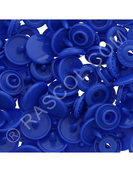 Sachet de 25 pressions résine KAM ronds - Bleu royal