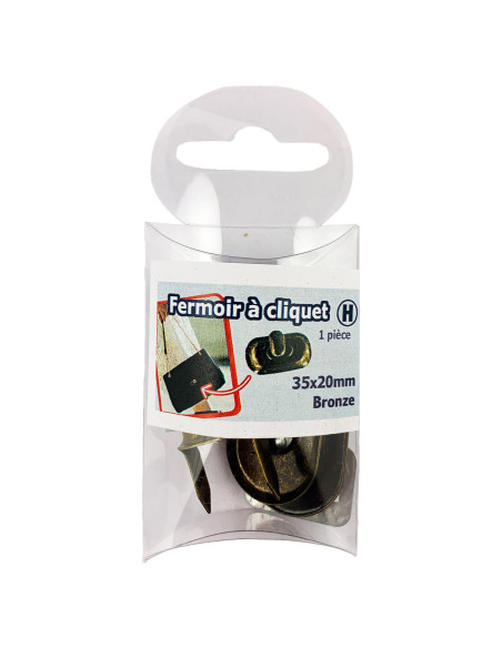 Fermoir tourniquet ovale 35 x 20 mm - Bronze