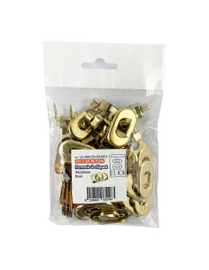 Lot de 20 fermoirs tourniquet ovale 35 x 20 mm - Or