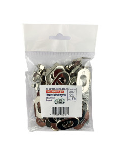 Lot de 20 fermoirs tourniquet ovale 35 x 20 mm - Argent
