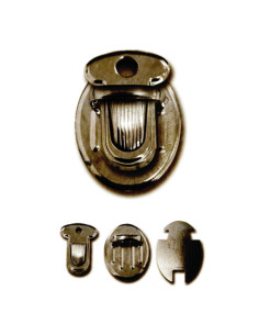 Fermeture pour cartable 33 x 25 mm - Bronze