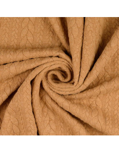 Tissu sweat torsade - Camel 2