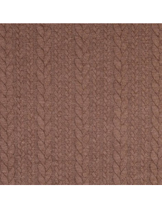 Tissu sweat torsade - Fauve