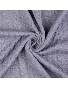 Tissu sweat torsade - Gris orage 2