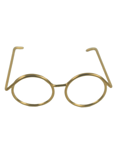 Lot de 5 paires de lunettes pour amigurumi 35 mm - Or