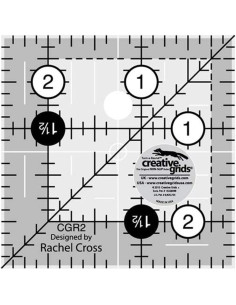Règle carrée quilting 2.5" x 2.5" Creative Grids