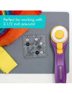 Règle carrée quilting 2.5" x 2.5" Creative Grids 2