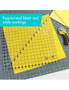 Règle carrée quilting 16.5" x 16.5" Creative Grids 2