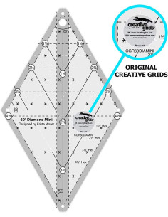 Règle quilting Diamond Mini 60° Creative Grids 2