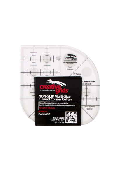 Règle Multi-Size Curved Corner Cutter Creative Grids