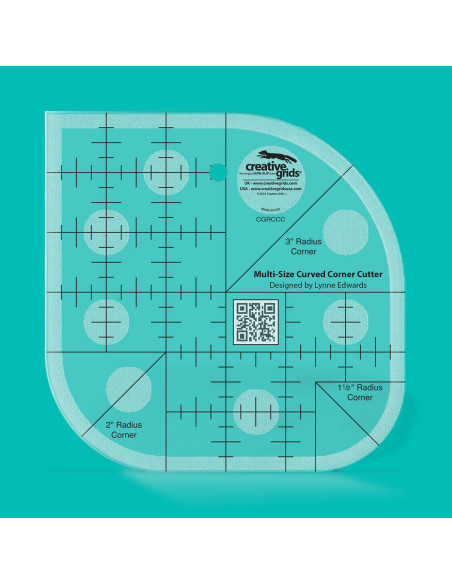 Règle Multi-Size Curved Corner Cutter Creative Grids