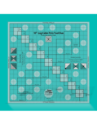 Règle Log Cabin Trim Tool Duo Creative Grids