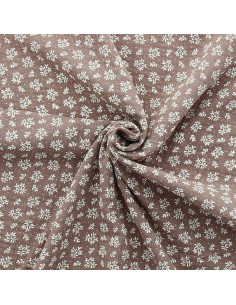 Tissu double gaze Meesya - Châtaigne