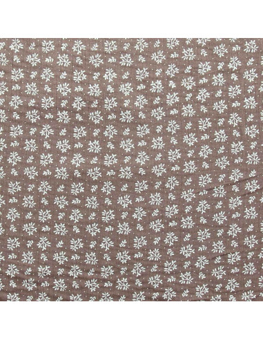 Tissu double gaze Meesya - Châtaigne