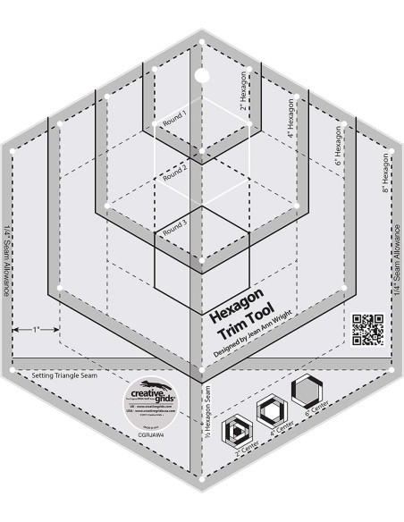Règle hexagone Trim Tool Creative Grids