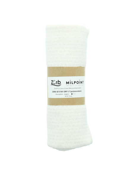 Coupon tissu absorbant léger Zorb 3D Stay Dry antimicrobien 50 x 75 cm - Naturel