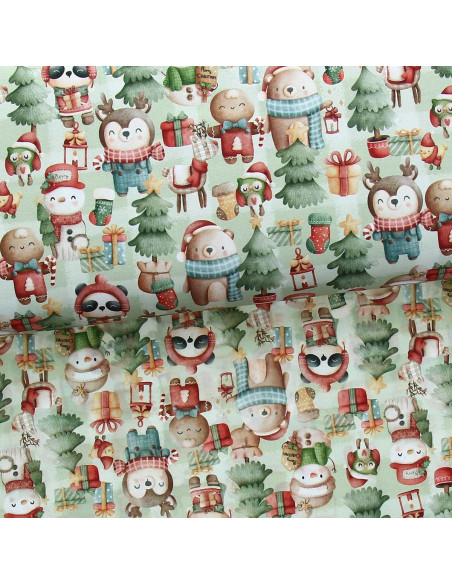 Tissu coton premium - Animaux et cadeaux