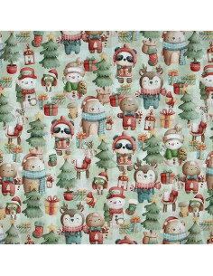 Tissu coton premium - Animaux et cadeaux 2