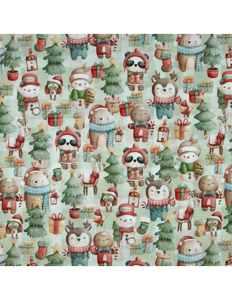 Tissu coton premium - Animaux et cadeaux