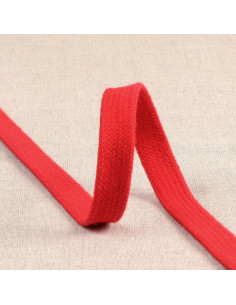 Cordon tressé plat pour sweat - Rouge