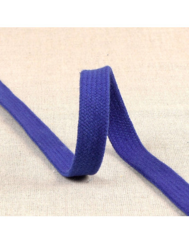 Cordon tressé plat pour sweat - Bleu roi
