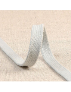 Cordon tressé plat pour sweat - Gris clair