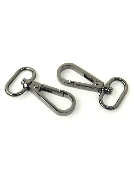 Set de 2 mousquetons métal - Canon de fusil 19 mm