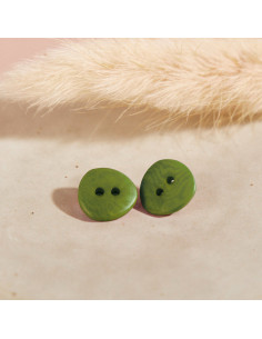 Bouton Corozo Jaipur - Matcha Leaf 2