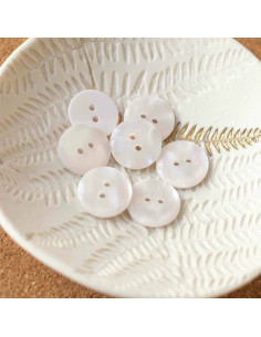 Bouton Sparkle 2 trous - Blanc cassé
