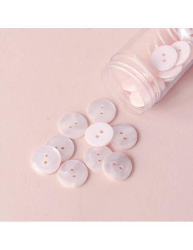 Bouton Sparkle 2 trous - Blanc cassé