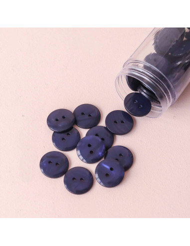 Bouton Sparkle 2 trous - Bleu marine