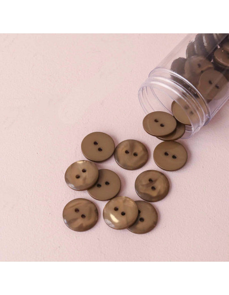 Bouton Sparkle 2 trous - Kaki