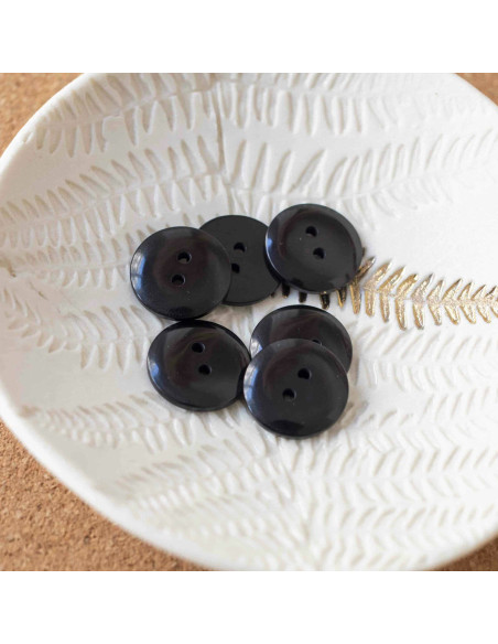 Bouton Sparkle 2 trous - Noir