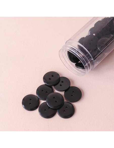 Bouton Sparkle 2 trous - Noir