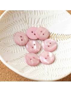 Bouton Sparkle 2 trous - Rose pâle