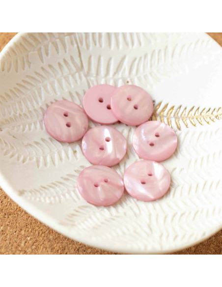 Bouton Sparkle 2 trous - Rose pâle