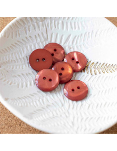 Bouton Sparkle 2 trous -Terracotta