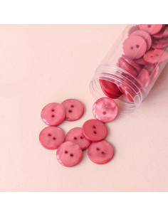 Bouton Sparkle 2 trous - Vieux rose 2