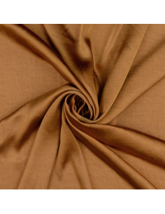 Tissu satin deluxe touché soie - Ocre