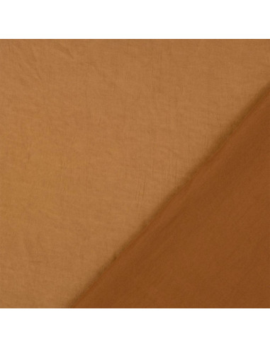 Tissu satin deluxe touché soie - Ocre