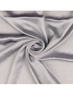 Tissu satin deluxe touché soie - Gris clair