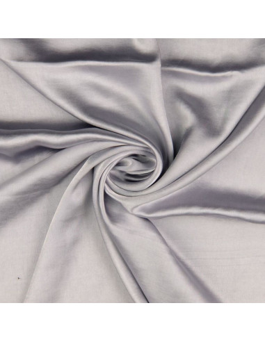 Tissu satin deluxe touché soie - Gris clair