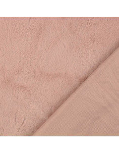 Tissu fausse fourrure - Vieux rose 2