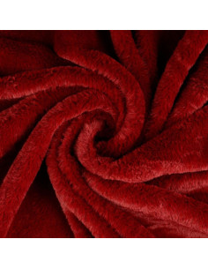 Tissu fausse fourrure - Bordeaux