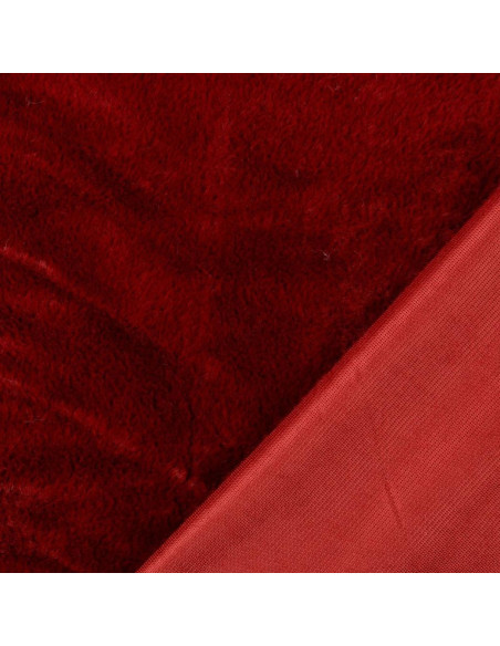 Tissu fausse fourrure - Bordeaux