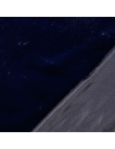 Tissu fausse fourrure - Bleu marine