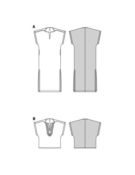 Patron de robe et tunique - Burda 5894