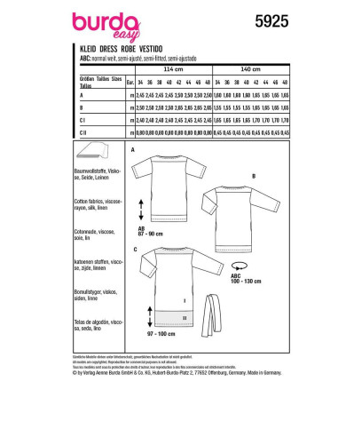 Burda B9804 Patron Couture Robe De Baptême Bébé 62-86 Cm - Patron Robe Et Boléro