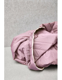 Tissu matelassé déperlant Strip - Lilas 2