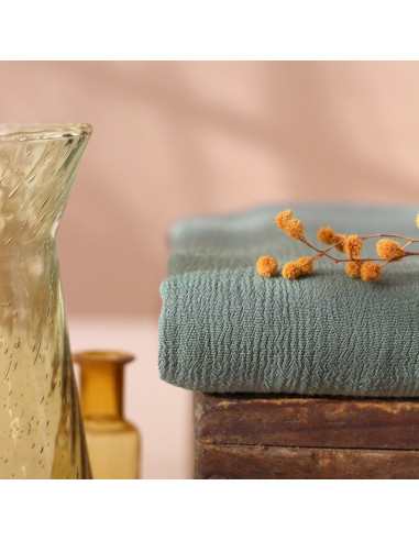 Tissu crêpe Marocain de viscose Laurier - La Maison Naïve